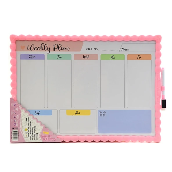 Mikro 21.5x28 Çift Taraflı Manyetik Yazı Tahtası (JL-115) - 4