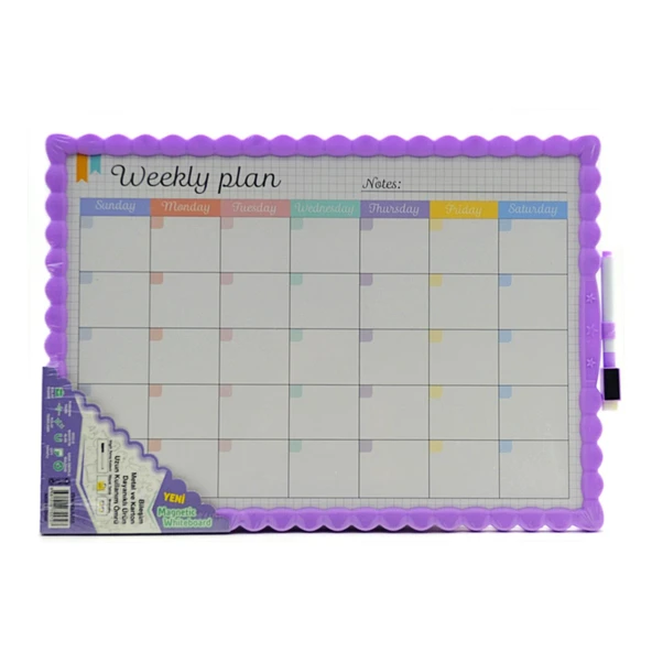 Mikro 21.5x28 Çift Taraflı Manyetik Yazı Tahtası (JL-115) - 2