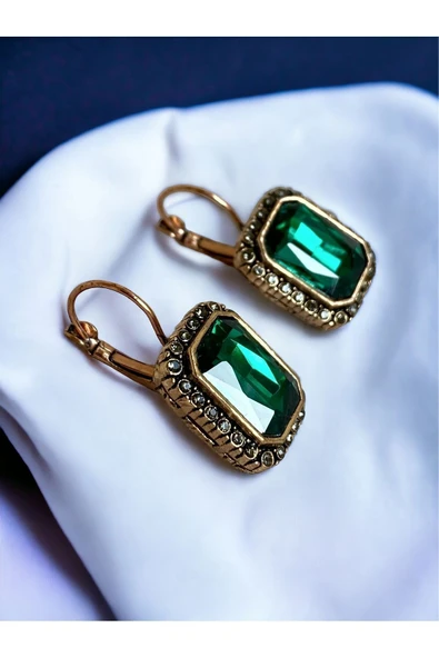 Kristal Taş Işlemeli Baget Küpe - Resim 12