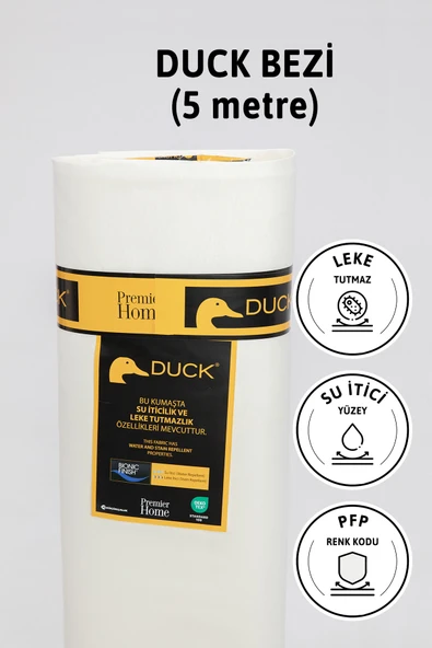 Premier Metrelik Duck Keten Kumaş Su İtici Bez 5 Metre PFP - Ekru