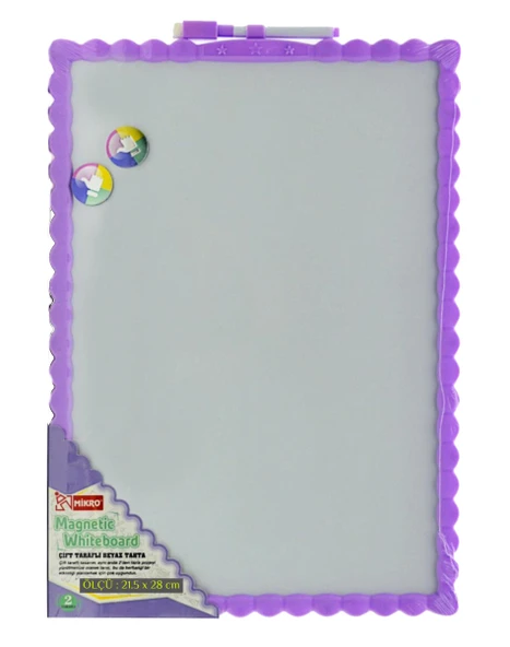 Mikro 21.5x28 Çift Taraflı Manyetik Yazı Tahtası (JL-115)