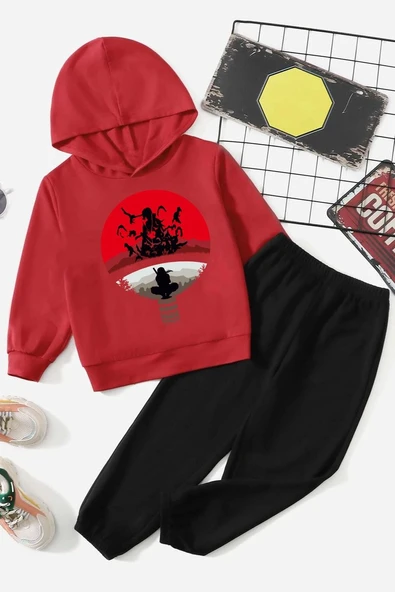 Çocuk Itachi Uchiha Eşofman Takımı - 5