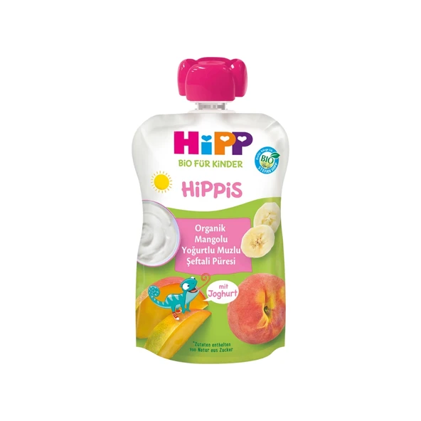Hipp Organik Mangolu Yoğurtlu Muzlu Şeftali Püresi ürün görseli