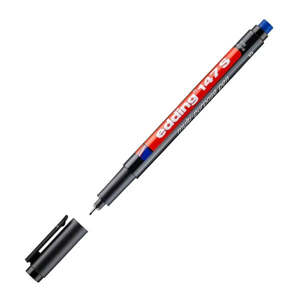 Edding 147 S Permanent Silgili Asetat Kalemi 0.3 mm Siyah 10 Adet - 3