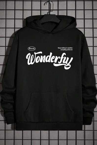Wonderful Baskılı Oversize Sweatshirt ürün görseli 1
