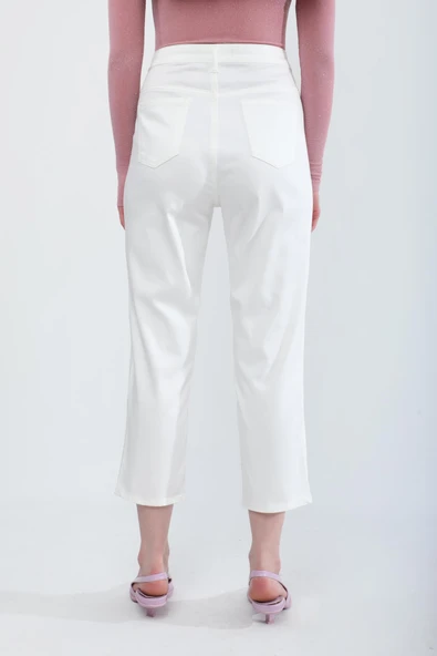 Kadın Likralı Esnek Slim Fit Pantolon - 8