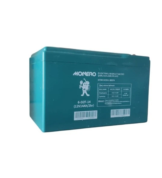 MONERO 12V-14 AMPER YATIK 4'LÜ PAKET  E-BIKE AKÜ-2025 ÜRETİM EBATLAR:150x101x99mm - 2