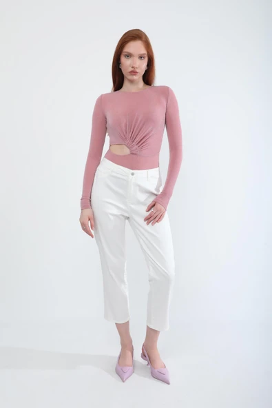 Kadın Likralı Esnek Slim Fit Pantolon - 2