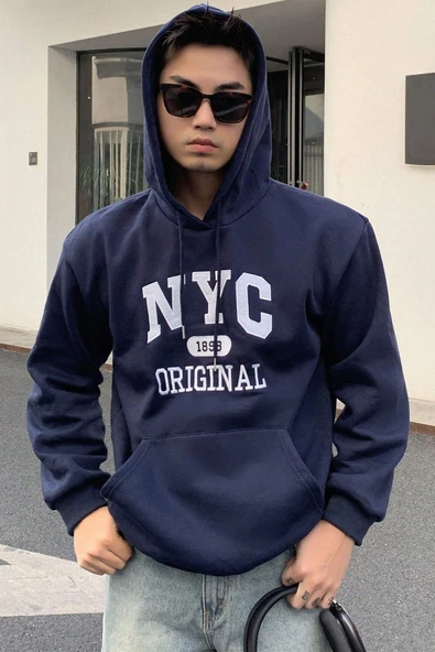NYC Baskılı Unisex Oversize Sweatshirt - 7