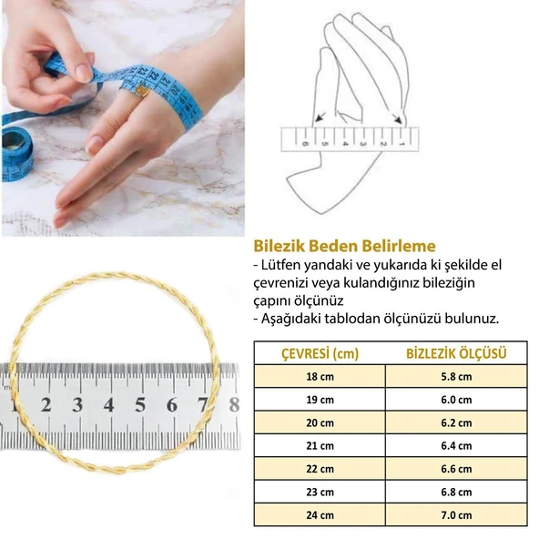 İmitasyon Başak Burma Bilezik 3 Adet BSET-100 - 6