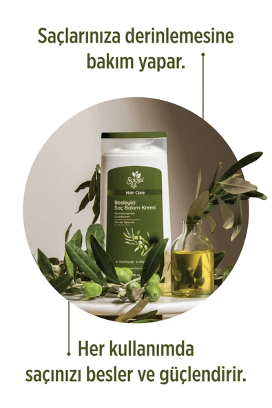SELESTA LİFE Zeytinyağı Ve Argan Yağı Özlü Besleyici Saç Bakım Kremi Tüm Saç Tipleri Için Bakım Kremi 250 ml - 2