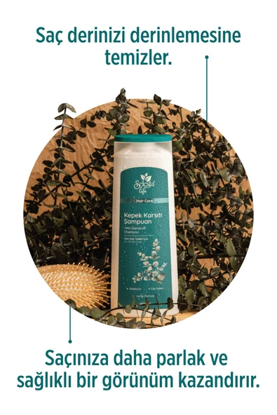 SELESTA LİFE Okaliptüs ve Çay Ağacı Bitki Özlü Kepek Karşıtı Şampuan Tüm Saç Tipleri İçin Şampuan 400 ml - 2