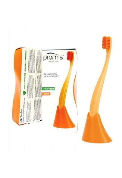 Promis Biplastic Turuncu Single Diş Fırçası 6750 - Soft  - Tutucu Hediyeli