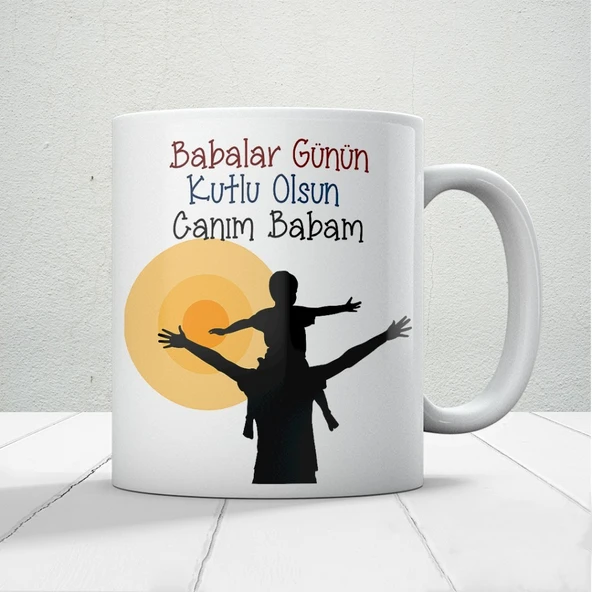 Canım Babam Baskılı Babalar Günü Kupa Bardak Kahve Kupa Bardak-Mod18