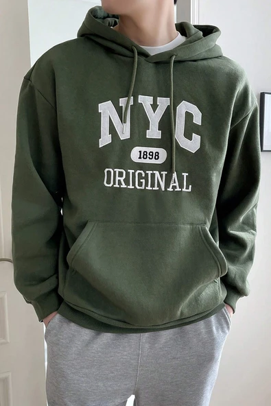 NYC Baskılı Unisex Oversize Sweatshirt - 3