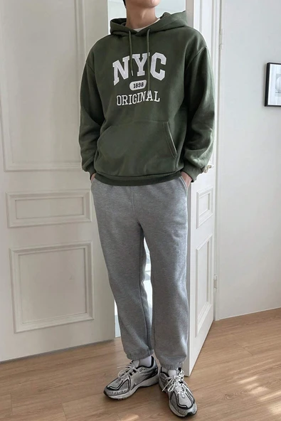NYC Baskılı Unisex Oversize Sweatshirt - 4