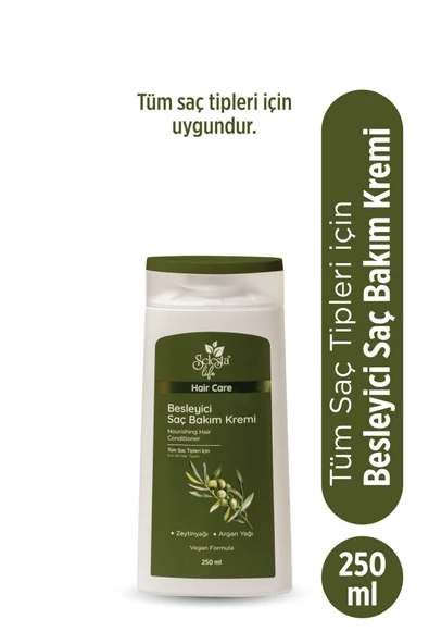 SELESTA LİFE Zeytinyağı Ve Argan Yağı Özlü Besleyici Saç Bakım Kremi Tüm Saç Tipleri Için Bakım Kremi 250 ml