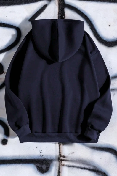 Poster Baskılı Unisex Oversize Sweatshirt - Resim 6