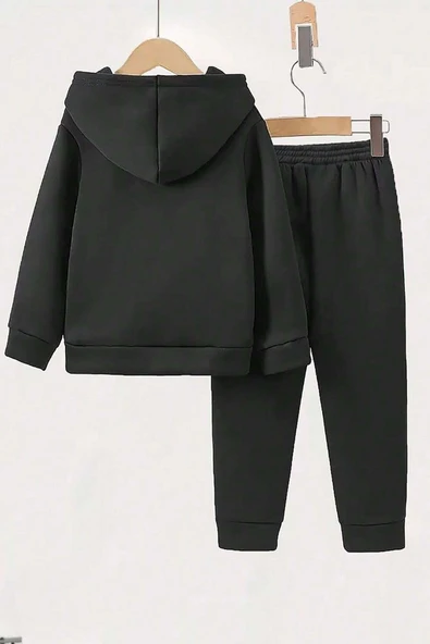 Papatya Kelebek Baskılı Çocuk Rahat Eşofman Takımı - Resim 6