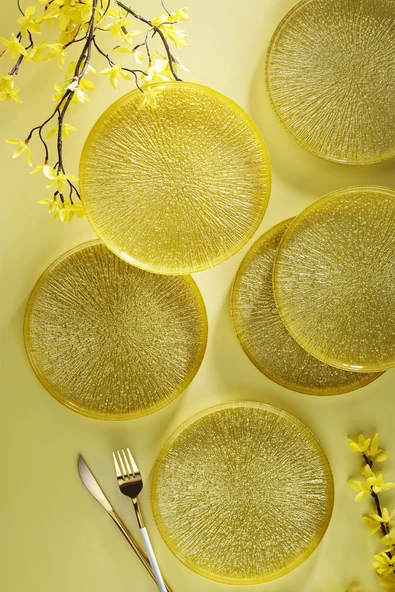 Fecra Rita 6'lı Pasta Tabağı Seti Kivi 21 Cm