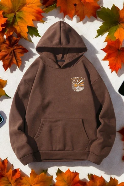 Arizona Baskılı Unisex Oversize Sweatshirt - Resim 6