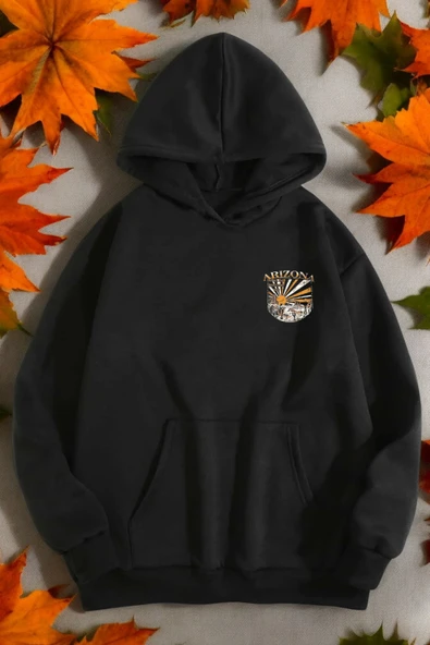 Arizona Baskılı Unisex Oversize Sweatshirt - Resim 4