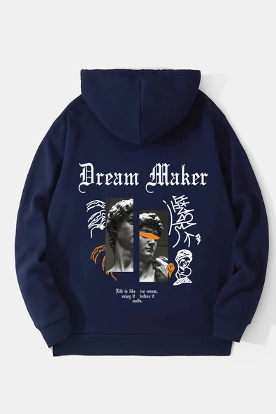 Dream Maker Baskılı Unisex Oversize Sweatshirt
