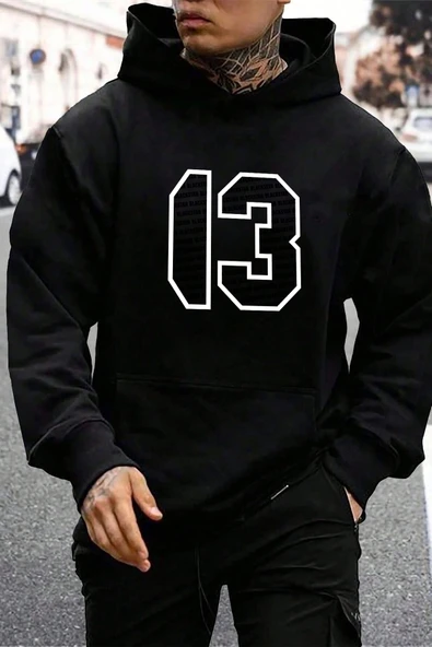 Blackstar 13 Baskılı Unisex Oversize Sweatshirt - Resim 9