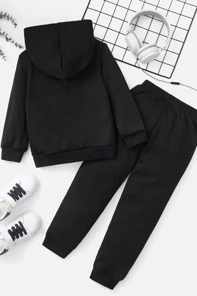 Çocuk Ball Baskılı Eşofman Takımı - Resim 2