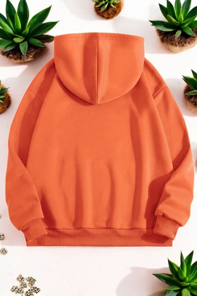 Orkide Tuval Baskılı Unisex Oversize Sweatshirt - 8