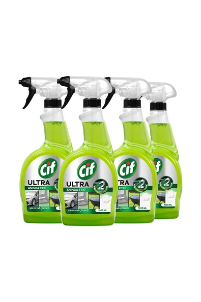 Cif Ultra Anında Etki Kir ve Yağ Çözücü 4 x 1025 ML - 2