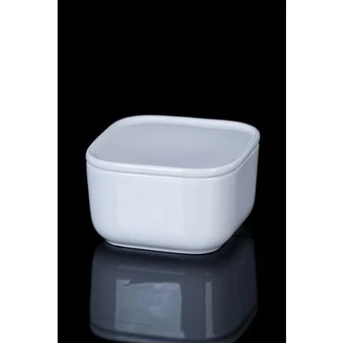Acar Pure White Porselen Kare Kapaklı Kase - 9 cm SCT-010876/24 (2 li)