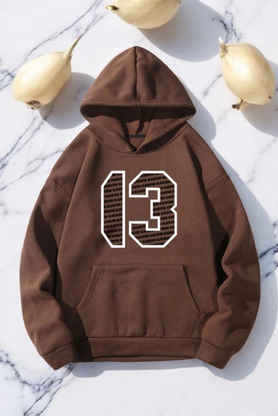 Blackstar 13 Baskılı Unisex Oversize Sweatshirt - Resim 3