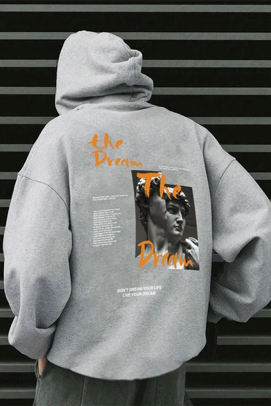 The Dream Baskılı Unisex Oversize Sweatshirt - 3