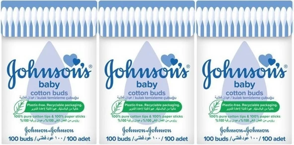 Johnsons Baby Kulak Temizleme Çubuğu 100 Adet (3 Lü Set)