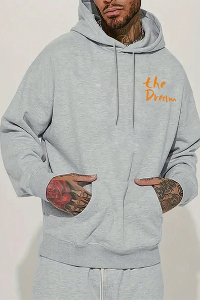 The Dream Baskılı Unisex Oversize Sweatshirt - 4