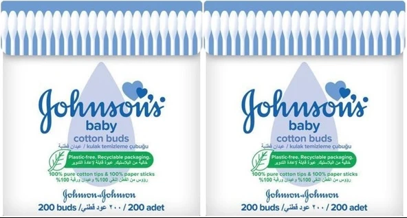 Johnsons Baby Kulak Temizleme Çubuğu 200 Adet (2 Li Set)