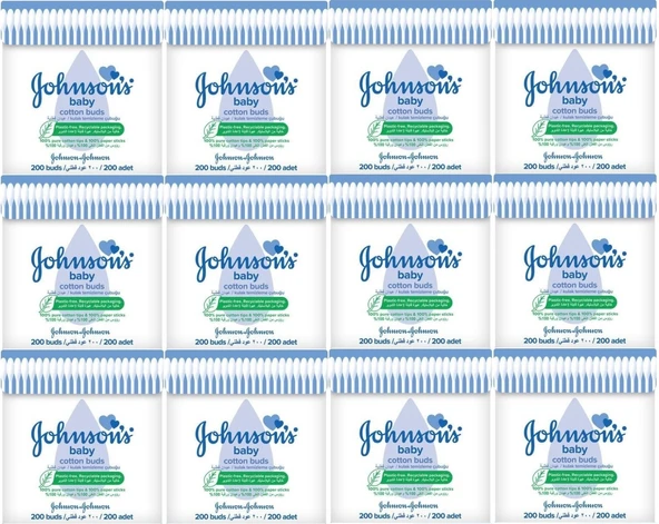 Johnsons Baby Kulak Temizleme Çubuğu 200 Adet (12 Li Set)
