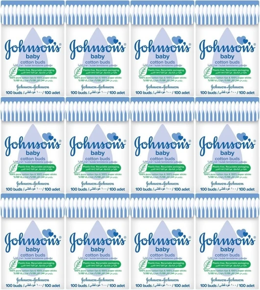 Johnsons Baby Kulak Temizleme Çubuğu 100 Adet (12 Li Set)