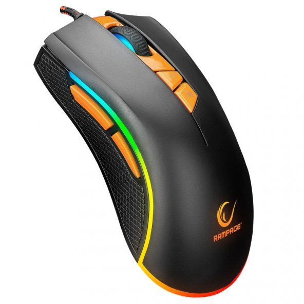 Rampage SMX-R9 1000-3200dpi RGB Işıklı Oyuncu Mouse+Mouse Pad - 2