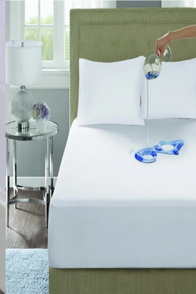 Altın Karma Fitted Çift Kişilik Sıvı Geçirmez 160x200 30 Cm Micro Mebranlı Yatak Alezi ürün görseli 1