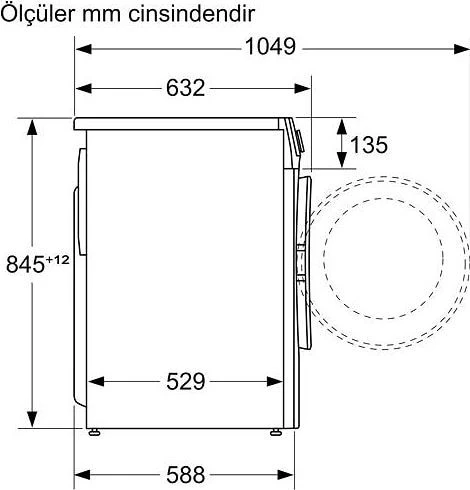 Bosch WGA142X1TR 1200 Devir 9 kg Çamaşır MakineSİ - 3