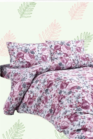 SENLİFE Senlife Kutulu Battal Çift Kişilik Ranforce Nevresim Takımı 1. Kalite Solmaz - 2