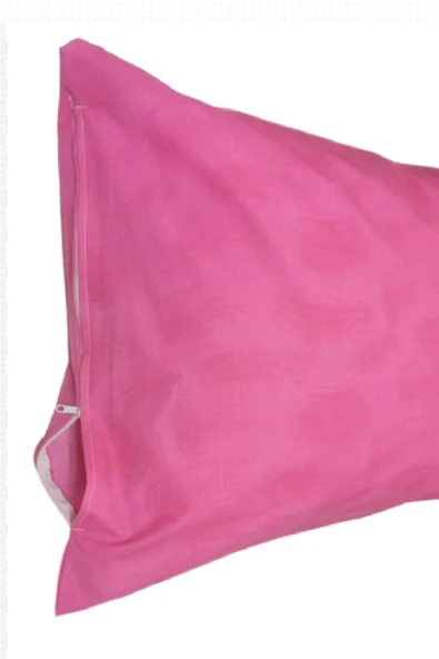 mycey Yastık Kılıfı 50x70 Cm Fermuarlı Ranforce Kumaş 1 Adet Renk Fuşya - 3