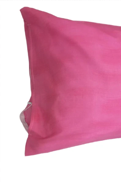mycey Altın Karma 10 Adet Yastık Kılıfı 50x70 Cm Fermuarlı Ranforce Nevresim Kumaş Renk Fuşya - 2