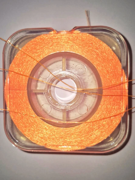 Eagenset Organze İp Çapari İpi Ultraviyole Uv Neon Turuncu Makara - Resim 4