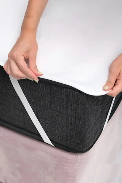 mycey Sıvı Geçirmez Micro Alez 90x190 Cm Tek Kişilik Yatak Koruyucu - Resim 3