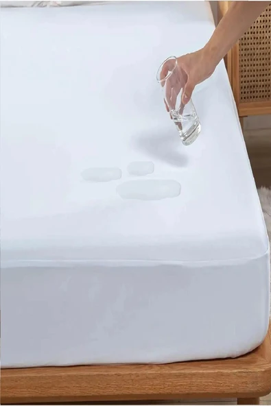 Bebesi Fitted Alez Tek Çift Battal Boy Sıvı Geçirmez Pamuk Kumaş Yatak Koruyucu Alez - Resim 3