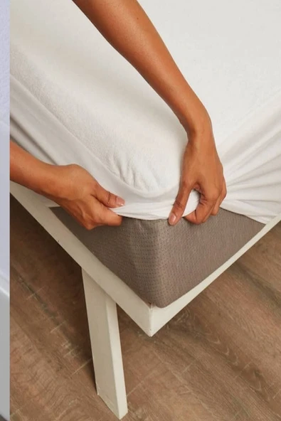 mycey Battal Fitted Çift Kişilik Alez 200x200 30 Cm Micro Kumaş Sıvı Geçirmez - 4