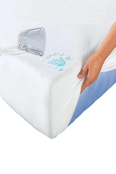 mycey Sıvı Geçirmez Çift Kişilik Alez Battal Boy 200x200x30 Cm %100 Pamuk Fitted - Resim 2